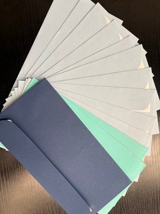 12 buste azzurre/blu per auguri