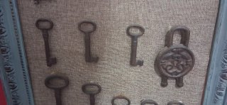 Cuadro Muestrario Llaves Antiguas Decoración.