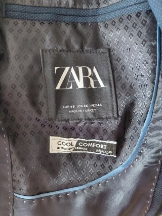 Traje Zara Azul Talla 46