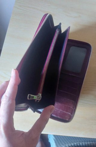 Cartera Uterqüe Piel Burdeos
