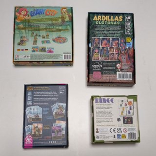 Lote 4 Juegos de Mesa - Incluye Ardillas Glotonas