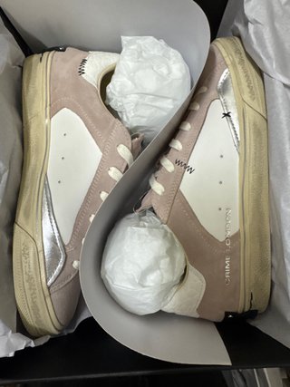 Sneakers CRIME London rosa e bianco