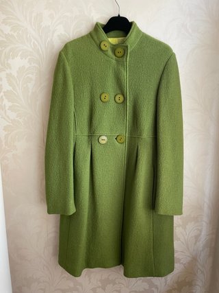Abrigo vintage lana verde