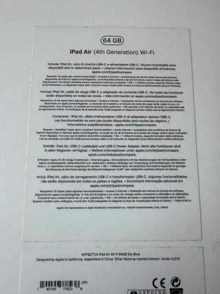 iPad Air 64GB Azul 4ª Generation