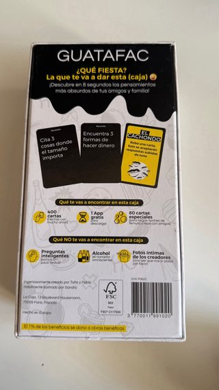 Juego de mesa Guatafac