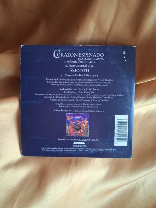 CDs Singles Santana: Corazón Espinado