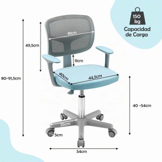COSTWAY Silla Escritorio Infantil, Silla Juvenil