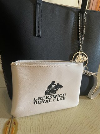 Borsa Greenwich Royal Club nera e bianca