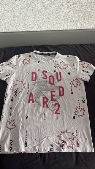 Camiseta Dsquared2 Talla L Blanca Roja