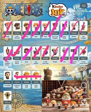 Kinder Joy One Piece Figuras Coleccionables
