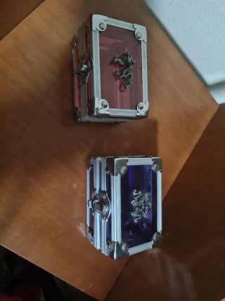 Cajas metálicas decorativas dragón (2 unidades)