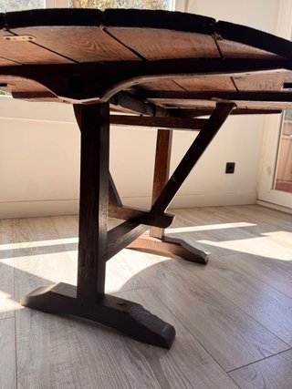 Antigua mesa vendimia francesa madera
