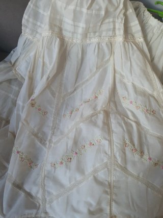 Falda Fallera Blanca brial 90 de largo