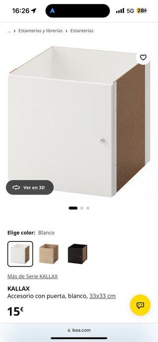NUEVO! Kallax Accesorio con puerta blanco
