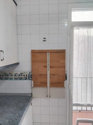 Mesa plegable de pared madera y metal