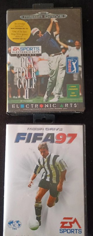 Juegos Mega Drive FIFA 97 y PGA Tour Golf 2