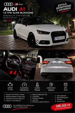 Audi A1 1.0 TFSI S line Blackline | Estética S1 |