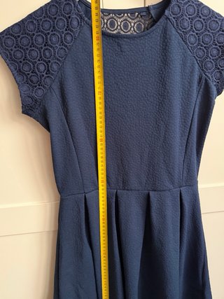 Vestido Azul Marino C&A con Encaje