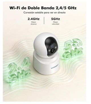 Cámara de seguridad MROWLY 4MP 5G con batería
