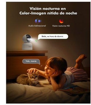 Cámara de seguridad MROWLY 4MP 5G con batería