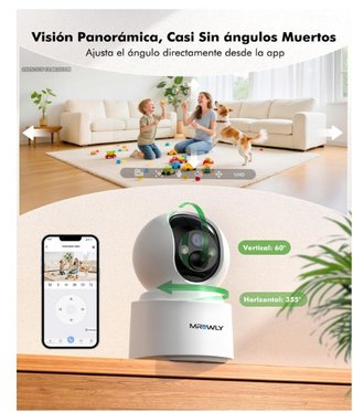 Cámara de seguridad MROWLY 4MP 5G con batería