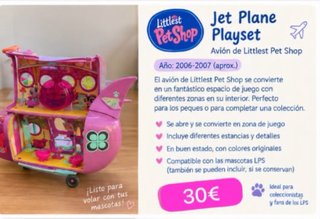 Littlest Pet Shop Avión Vintage Años 2000