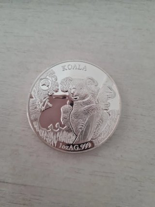 Moneda Koala Réplica 1oz bañado en Plata 999