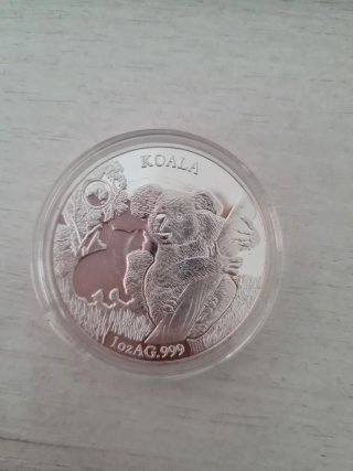 Moneda Koala Réplica 1oz bañado en Plata 999