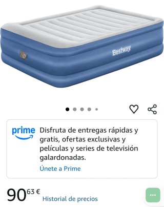 Colchón inflable Bestway con motor incorporado.
