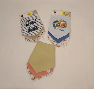Lote 3 Baberos Bandana Bebé (precio de 1 pack)