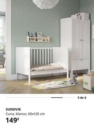 Culla Ikea Sundvik e materasso