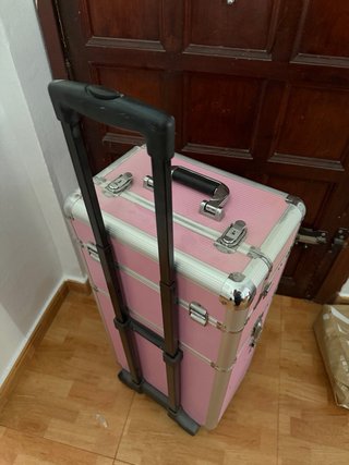 Maletín 2 en 1 Peluquería/Maquillaje Rosa