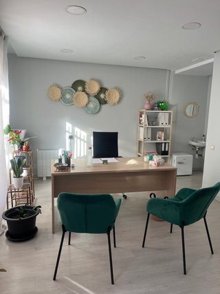 Mesa de oficina de madera roble