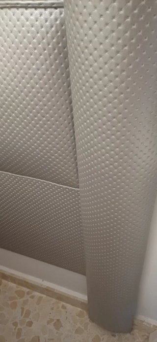Cabecero Cama Matrimonio Piel Sintética Plata