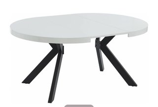 Mesa redonda blanca extensible