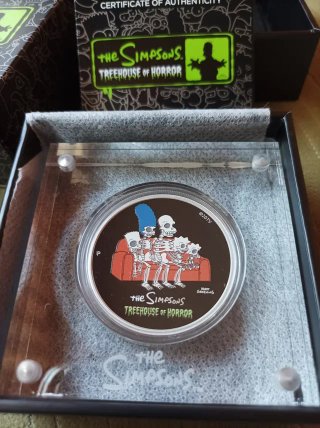 Moneda Plata Simpsons Tuvalu 2019 1 Oz