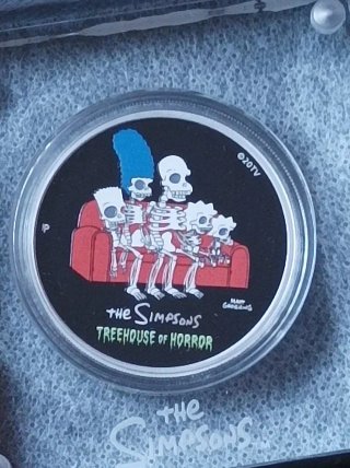 Moneda Plata Simpsons Tuvalu 2019 1 Oz