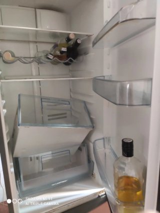 Frigorífico combi plateado