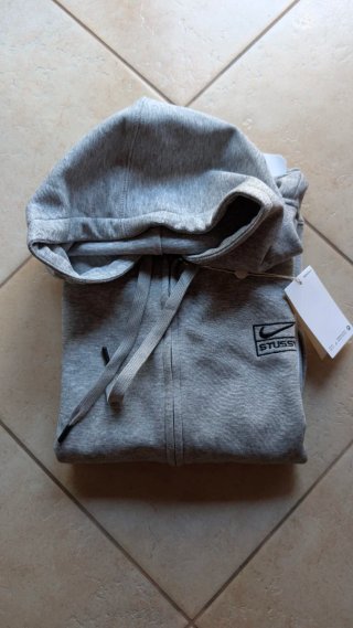 Felpa zip Nike x Stussy grigia