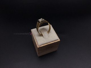 anillo oro 18k con piedra con circonita