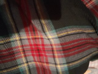 Bufanda Foulard Cuadros Gris y Rojo