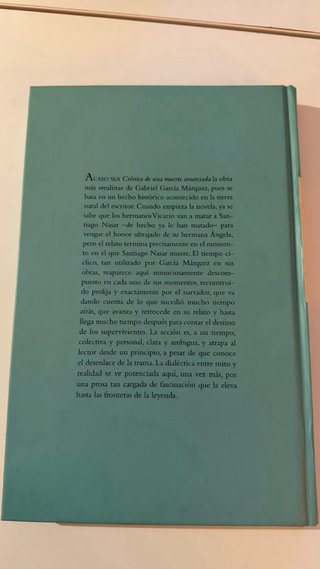Libro Cronica de una muerte anunciada