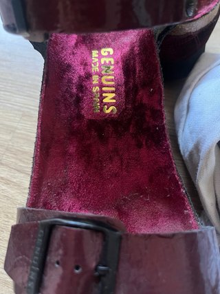 Sandalias Genuins Plataforma Roja Negra
