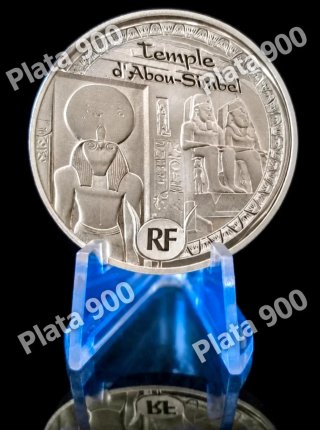 Moneda Plata 10 Euros 2012 Egipto Templo d'Abu-Sim