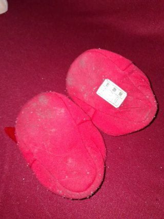 Scarpine neonato rosse in velluto