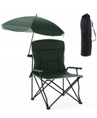 Costway Silla de camping con sombrilla ajustable
