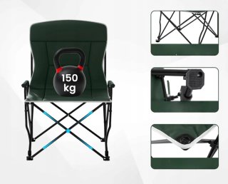 Costway Silla de camping con sombrilla ajustable
