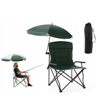 Costway Silla de camping con sombrilla ajustable