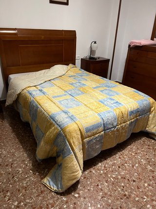 Edredón cama 135cm azul y amarillo