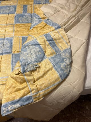Edredón cama 135cm azul y amarillo
